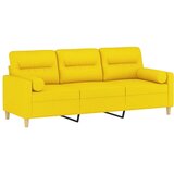  Trosjed s ukrasnim jastucima svjetložuti 180 cm od tkanine | shoptok.hr