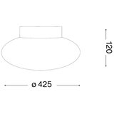 Ideal lux - plafonsko svetlo smarties 2xE27/42W/230V, prečnik 42,5 cm, belo | Eponuda.com