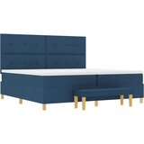  s opruga kutije s uzglavljem Plava 200 x 200 cm tkanina | shoptok.hr