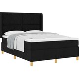Box Postelja z dnom in vzmetnico Črna 160x200 cm Tkanina, (22050687) | Shoptok.si