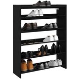 vidaXL Regal za čevlje črn 80x25x100 cm inženirski les Cene