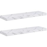  Polica na zidu Zidne 2 pcs Bijeli mramor 80 x 23 5 x 4 cm | shoptok.hr