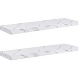  Stenska polica 2 pcs Beli marmor 80 x 23,5 x 4 cm, (5000201561) | Shoptok.si