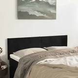  Uzglavlja 2 kom crna 72 x 5 x 78/88 cm baršunasta