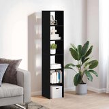 vidaXL Knjižne omare 2 kosa zložljiva črna 30x30x80 cm inženirski les | Shoptok.si