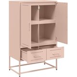  Visoka komoda ružičasta 100,5x39x107 cm od čelika | Eponuda.com