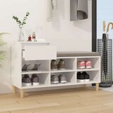 Ormarić Omarica za čevlje visok sijaj bela 102x36x60 cm inženirski les, (20709782) | Shoptok.si