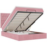 Maison Chic Otomanska Posteljni okvir - Dvoposteljna postelja - Zakonska postelja z vzmetnicami roza 140x190cm žamet-J143, (21769953) | Shoptok.si
