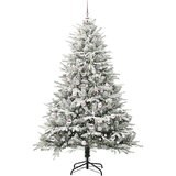 vidaXL Umjetno božićno drvce s rasvjetom i setom kuglica Zelena 210 cm | shoptok.hr