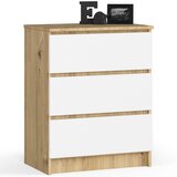 AKORD KOMODA K60 3SZ CLP OAK ARTISAN / WHITE, (21703060) Cene