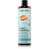 Folk & Flora Sea Buckthorn obnavljajući šampon za obojenu i oštećenu kosu 400 ml | shoptok.hr