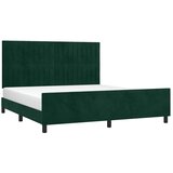  Okvir za krevet bez madraca tamnozeleni 160x200 cm baršunasti | shoptok.hr
