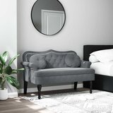  Klupa s jastucima tamnosiva 120,5x65x75 cm baršunasta | shoptok.hr