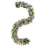  Božićni vijenci Zelena i bijela 270 cm PVC i PE 50 LED lampica | shoptok.hr