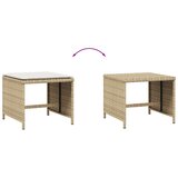  Vrtni stolci s jastucima 4 kom bež 40x40x35 cm od poliratana | shoptok.hr