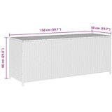  Vrtna kutija za pohranu siva 150 x 50 x 60 cm od poliratana | shoptok.hr