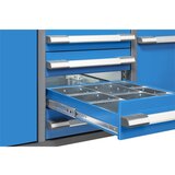 eurokraft pro delovna miza z nastavitvijo višine, izvedba z ogrodjem, 1 predal, 1 krilna vrata, širina 750 mm, svetlo siva / zelena | Shoptok.si