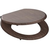 SCHÜTTE Deska za WC školjko s počasnim zapiranjem DARK WOOD mediapan | Shoptok.si