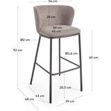 Kave Home Svetlo rjavi barski stoli v kompletu 2 ks 92 cm Ciselia – | Shoptok.si
