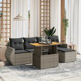 vidaXL 6-dijelni set vrtnih sofa od poliratana s jastucima sivi | shoptok.hr