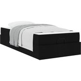  Okvir kreveta s madracem 2 pcs Crna tkanina | shoptok.hr