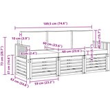 Setovi sofa 3 kom. Prirodna i krem Čvrsto drvo akacije | shoptok.hr