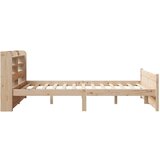  Posteljni okvir z vzglavjem 140x190 cm trdna borovina, (21311129) | Shoptok.si