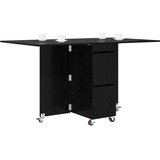  Blagovaonski stol 140 x 80 x 77 cm Konstruirano drvo Crni hrast | shoptok.hr