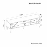 Hanah home TV komoda Brandon, 160x48,2x39,6 cm, antracit boja | Eponuda.ba