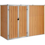  Vrtno spremište smeđe 225 x 89 x 161 cm od pocinčanog čelika | Eponuda.com