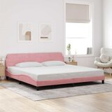  Okvir za krevet Dover ružičasti 200x200 cm baršunasti | shoptok.hr