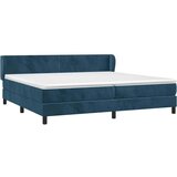 Krevet s oprugama i madracem tamnoplavi 200x200 cm baršunasti | shoptok.hr
