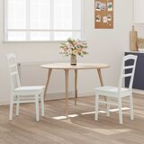  Stolac za blagovanje 2 pcs Bijelo Čvrsto drvo od gume | Eponuda.com