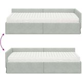 Kutni krevetni okvir s madracem Ostalo 2 pcs Svjetlosiva Baršun | shoptok.hr