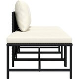  3-dijelni vrtni set sofa od poliratana s jastucima crni | shoptok.hr
