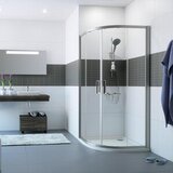 Huppe Classics 2 MattChrome/Chrome tuš kabina 80x80 polukružna visine 1900mm sa providnim Anti-Plaque staklom C20603.087.322 | ePonuda.com
