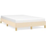  Okvir kreveta bez madraca krem 120 x 200 cm od tkanine | shoptok.hr