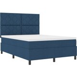 vidaXL Krevet s box springom i madracem plave boje 140x200 cm tkanina | shoptok.hr
