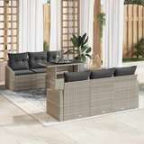  Sjedeća garnitura za vrt 7 kom. Svijetlo siva poliratan Svjetlosiva 100 x 55 x 73 cm | shoptok.hr