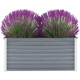 vidaXL Visoka greda iz pocinkanega jekla 100x40x45 cm sive barve Cene