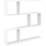 vidaXL Stenska polica Bela 80 x 12 x 79,5 cm Inženirski les, (5000307290) | Shoptok.si