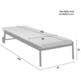 Bessagi Garden Vrtni Ležalnik Fenja, Siva | Shoptok.si