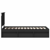  Krevetna konstrukcija Crna 75 x 190 cm Čvrsto borovo drvo | shoptok.hr