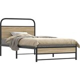 vidaXL Okvir kreveta bez madraca dimljena boja hrasta 100x190cm drveni | shoptok.hr