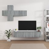 The Living Store Komplet TV omaric 7-delni siv sonoma konstruiran les - Komplet TV Omaric, (21374445) Cene