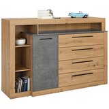 Modern Living Široka Komoda Chanton, Siva, Barva Hrasta Cene