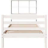 vidaXL Krevet s regalom za knjige bez madraca bijeli 90x200cm borovina | shoptok.hr