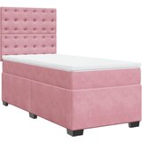 vidaXL Box spring postelja z vzmetnico roza 80x200 cm žamet, (21304432) Cene