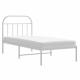  Metalni okvir za krevet s uzglavljem bijeli 90 x 190 cm | Eponuda.ba