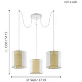 Eglo 43403 - visilica na sajli arnhem 3xE27/40W/230V pauk | Eponuda.com